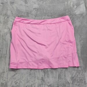 NEW EP New York Skort Womens XXL Pink Rosebud Athletic Golf Stretch Box Pleat